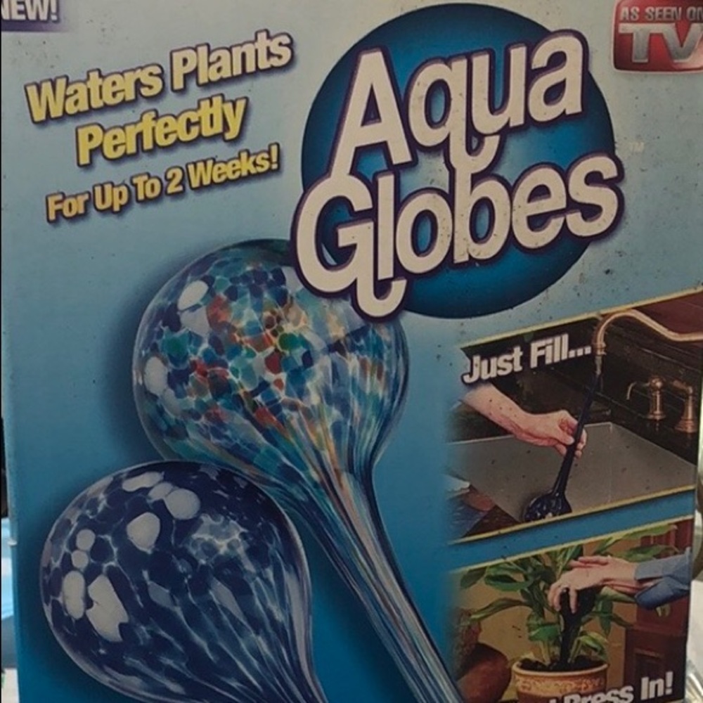 Aqua globes.  Plant watering